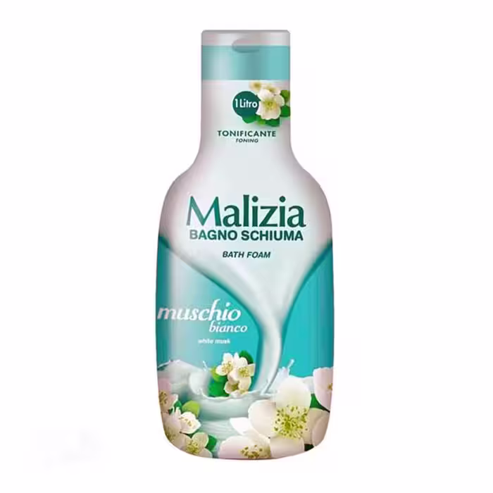 شامپو بدن مالزیا Malizia رایحه شیر و گل بهاری Muschio Bianco حجم 1000ml