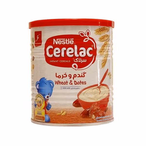 سرلاک گندم و خرما به همراه شیر نستله مناسب کودکان از پایان 6 ماهگی