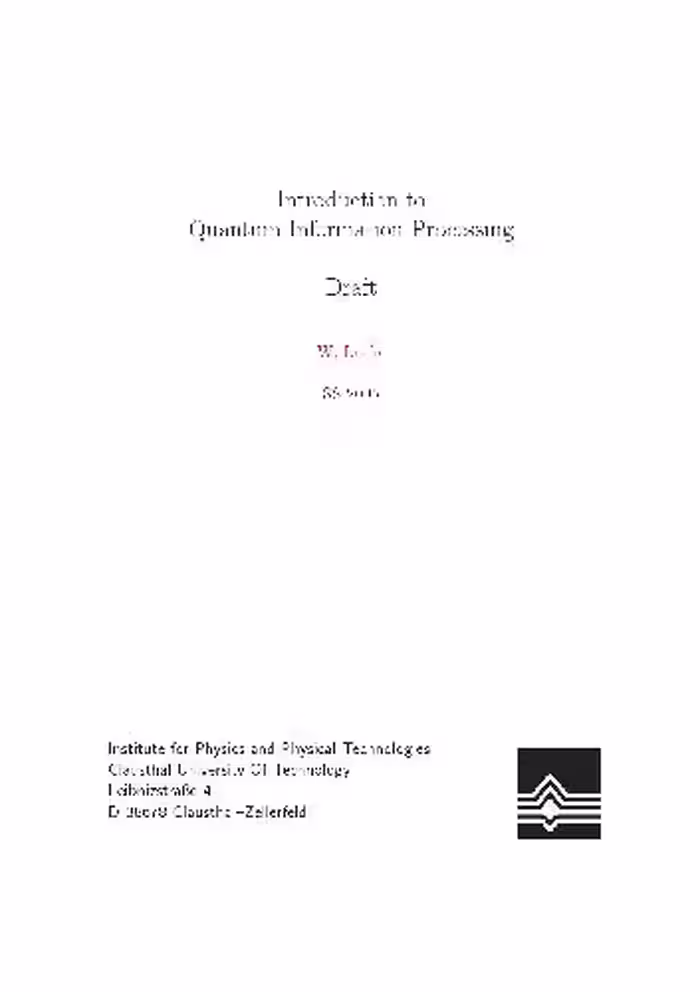 خرید و دانلود نسخه کامل کتاب Quantum Information Processing