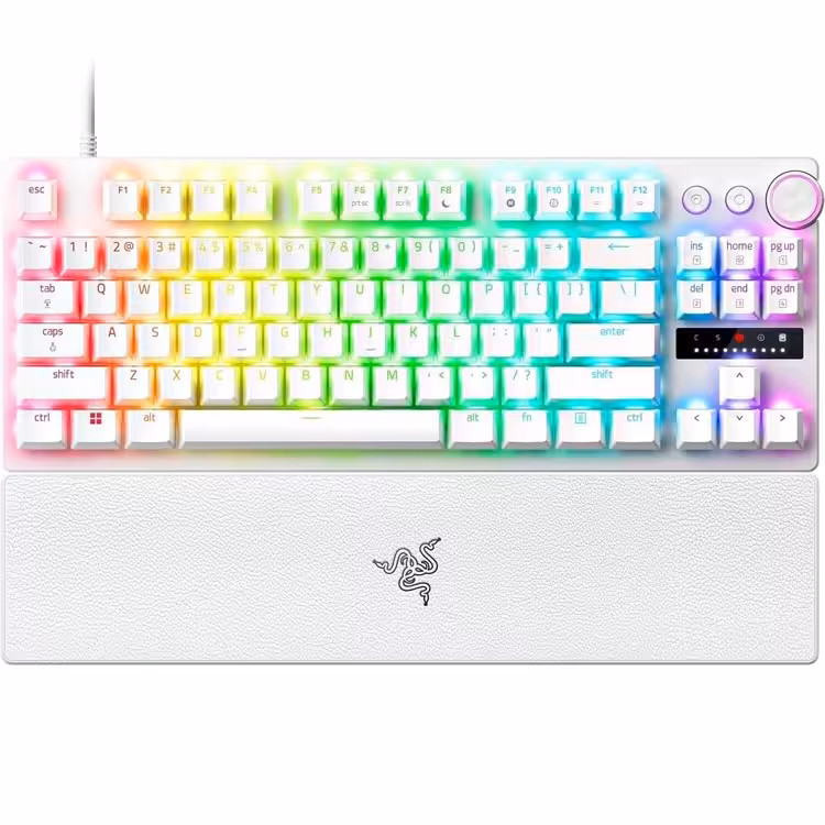 Razer Huntsman V3 Pro TKL Analog-Optical Gaming Keyboard – White Edition