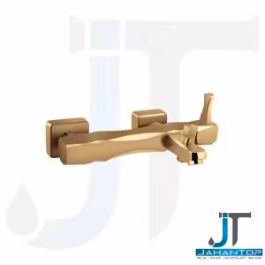 شیر حمام اهرمی طلایی خش دار آریانا (مدل رابو)