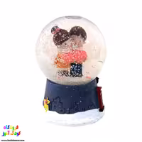 گوی موزیکال برفی(گوی موزیکال دخترو پسر عاشق قلب صورتی )سایز متوسط 1792