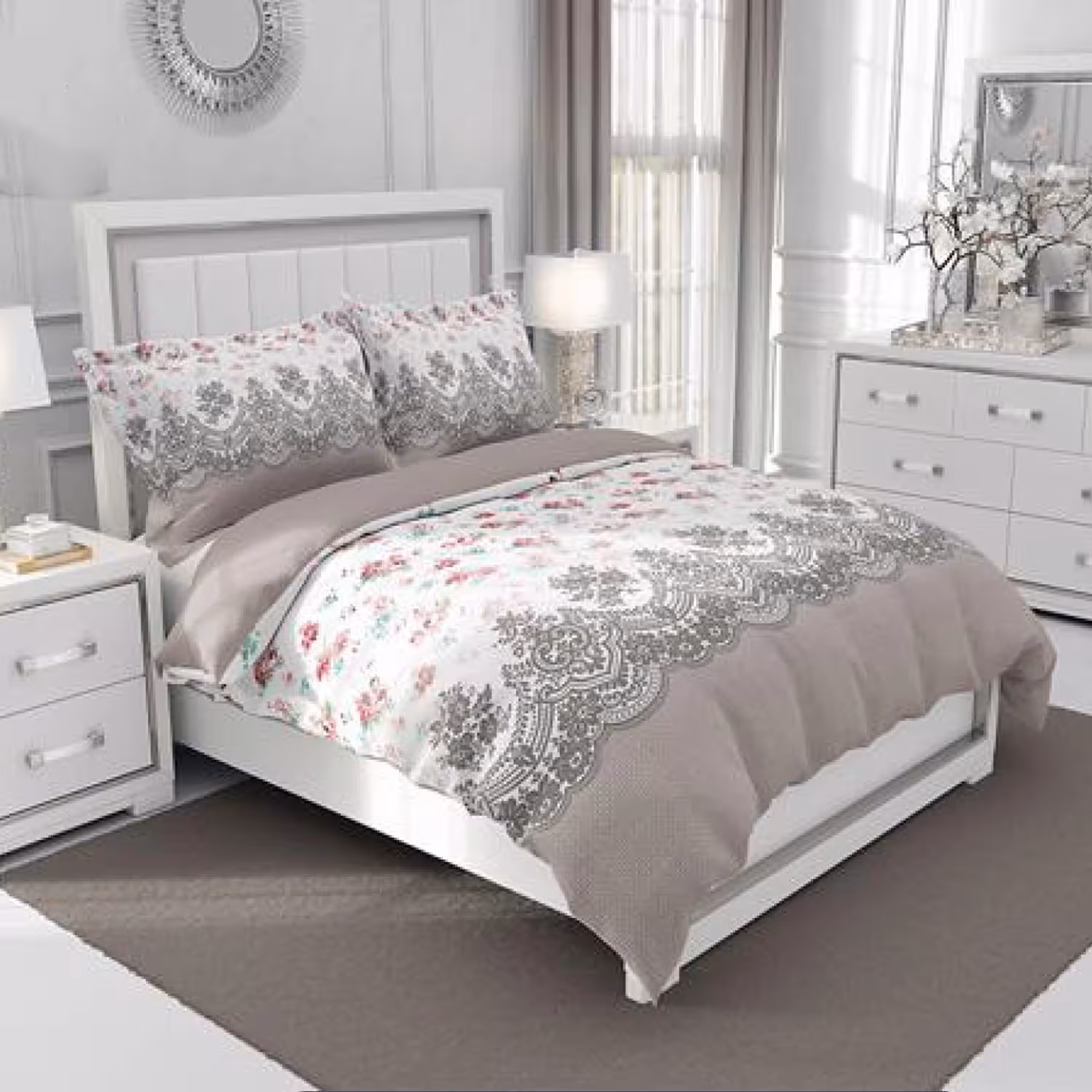 سرویس روتختی طرح‌دار چیداری مدل 2058