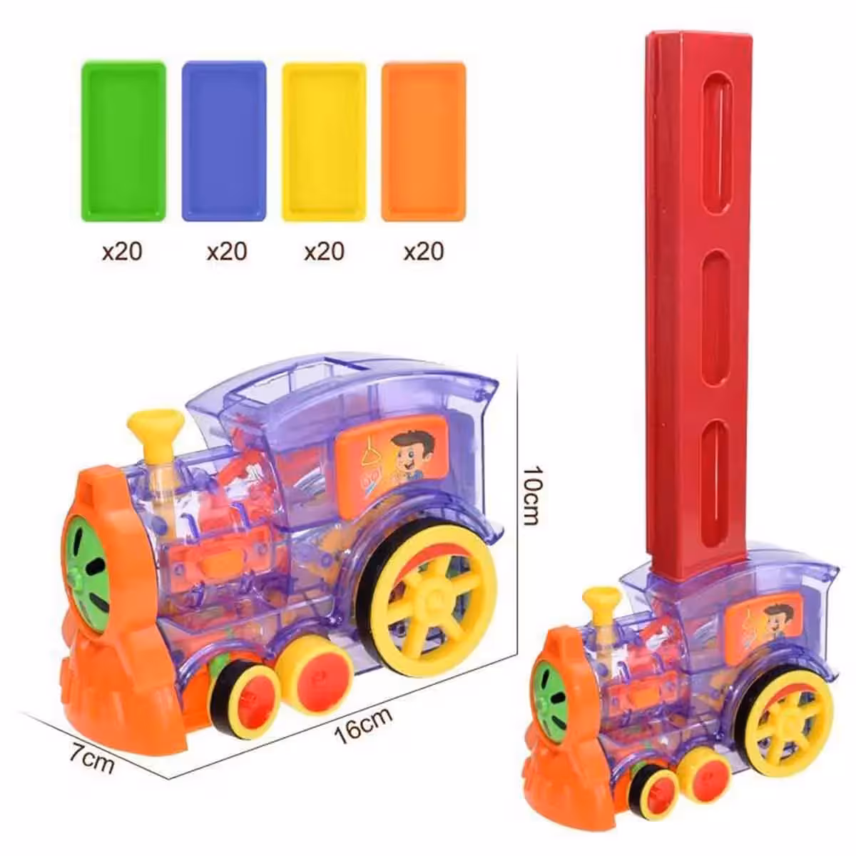 قطار دومینو چین موزیکال و چراغدار 7012