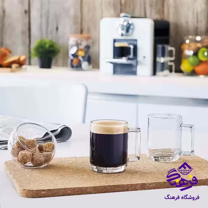 لیوان مدل  نیوزلند دسته دار کادو بلور  کاوه