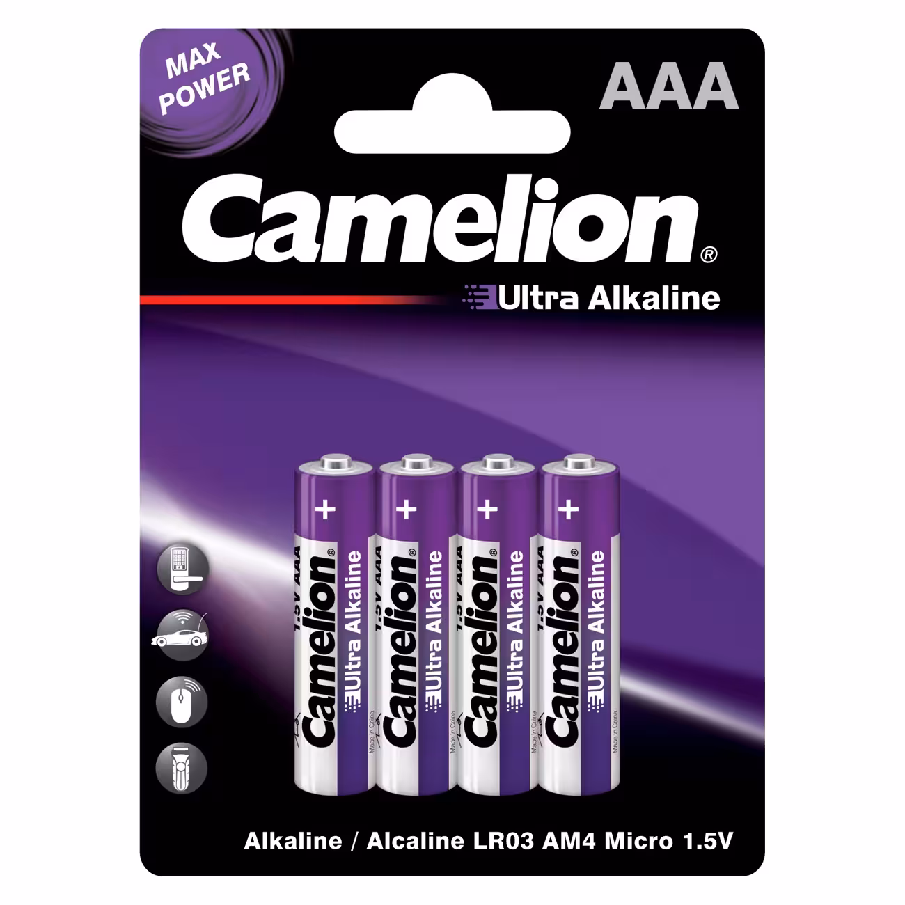 باتری نیم قلمی اولترا آلکالاین کملیون LR03 (بسته چهار عددی)