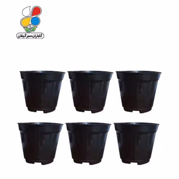 گلدان کشاورزی 12 سانتی متری بسته 6 عددی مشکی