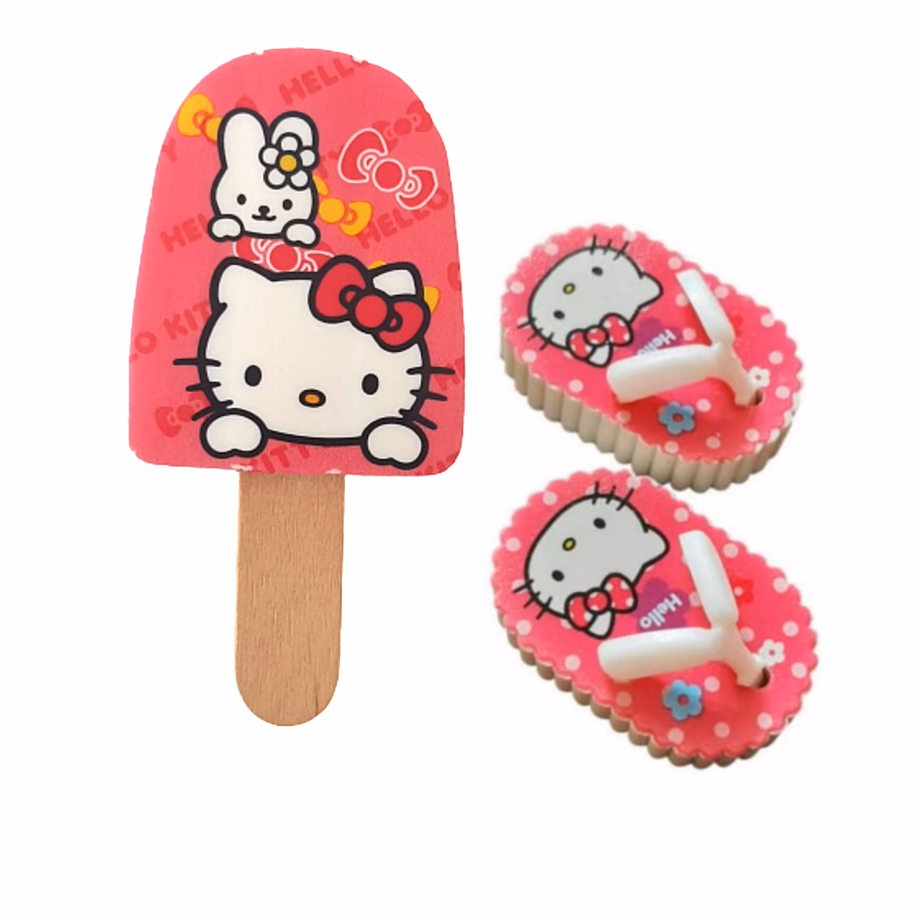 پاک کن فانتزی کیتی مجموعه سه عددی طرح بستنی و صندل