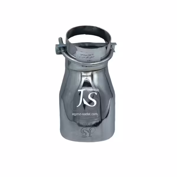 سر اگزوز جی اس مدل 206 دم کج چهار گوش آبکاری کد 218