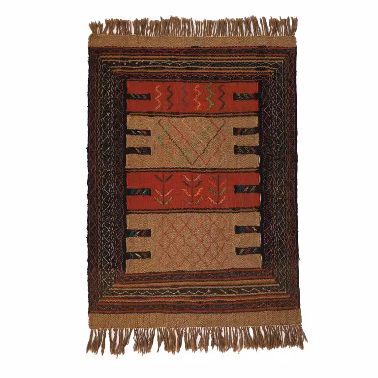 گلیم دستبافت مدل سفره کردی کد 4020547