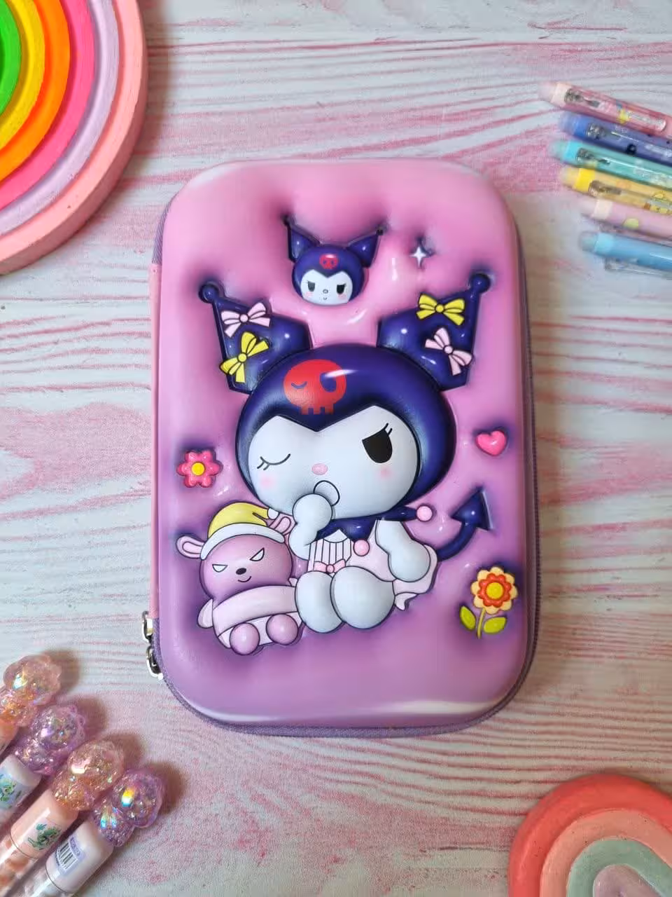 جامدادی وارداتی کتابی برجسته طرح کورومی