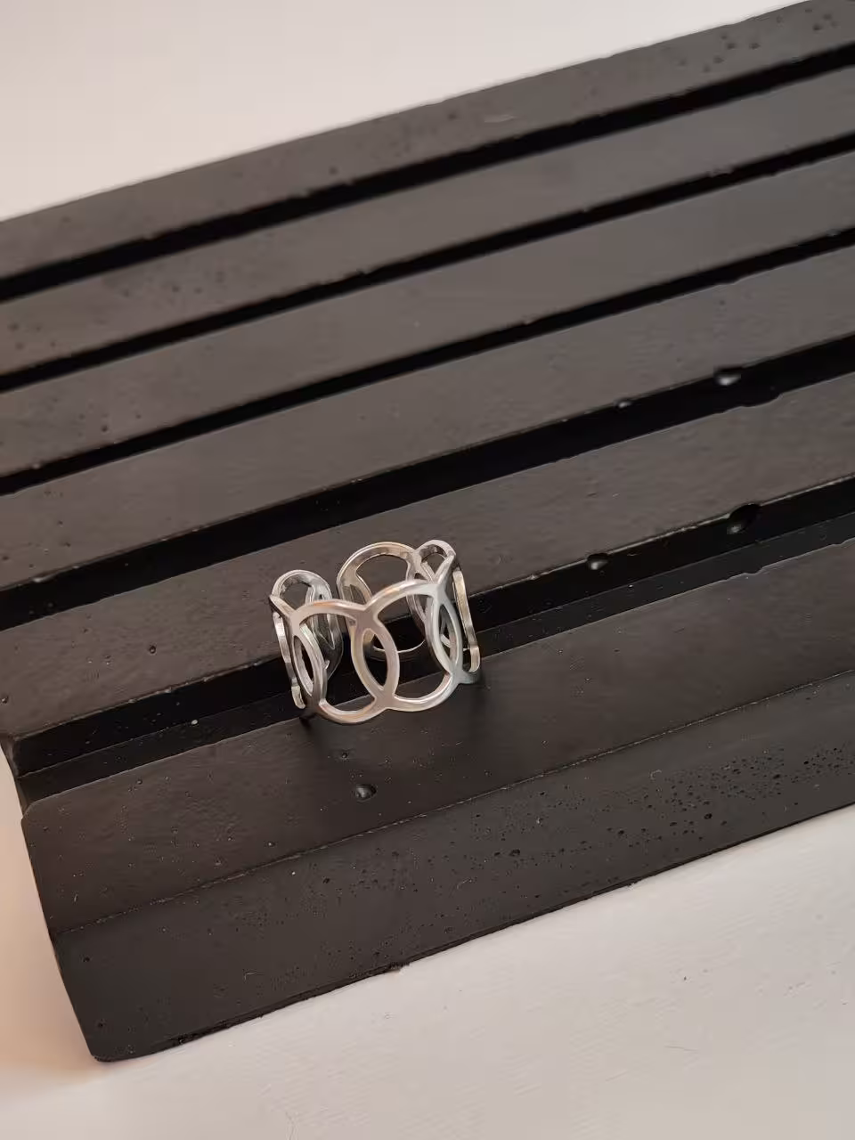 انگشتر استیل نقره ای