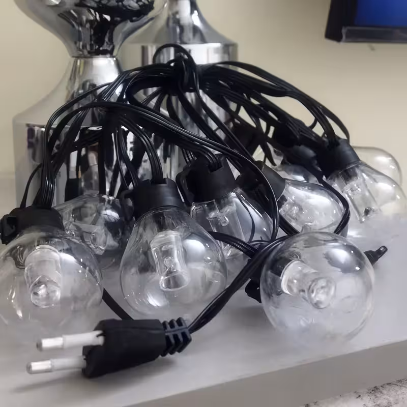 ریسه حبابی 12لامپ طرح قدیم،8مدل رقص نور و حالت ثابت،نورآفتابی،برقی،مناسب دکوراسیون