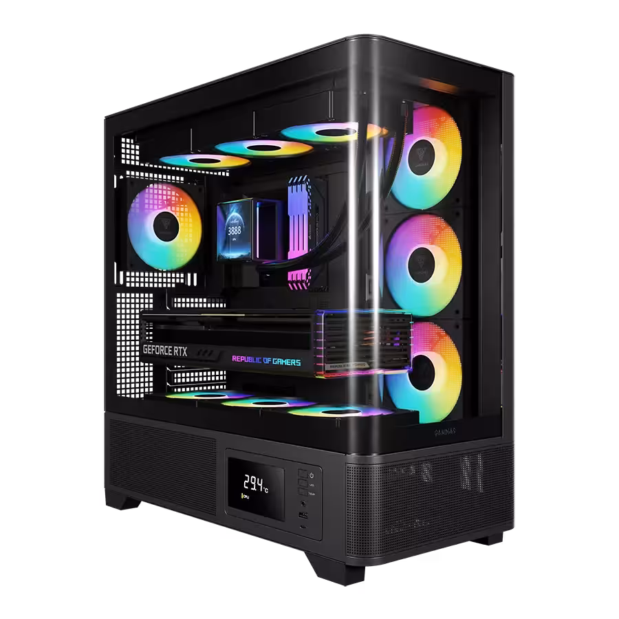 کیس گیمینگ گیم‌دیاس Gamdias ATLAS P2 CG | فروشگاه گیمینگ تکاف