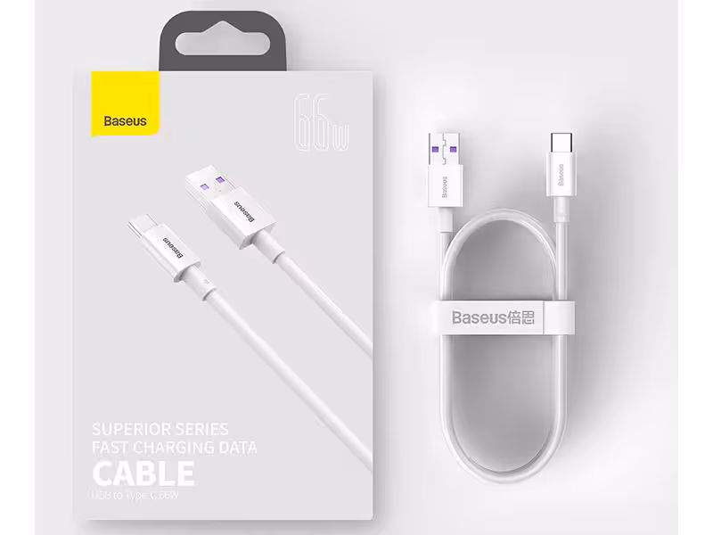 کابل شارژ سریع و انتقال داده باسئوس Baseus Superior Fast Charging Cable A-C 66W 1m CATYS-02