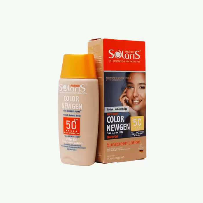 لوسیون ضدآفتاب انواع پوست SPF50 بژ طبیعی کالر نیوژن آردن سولاریس (75 میل)
