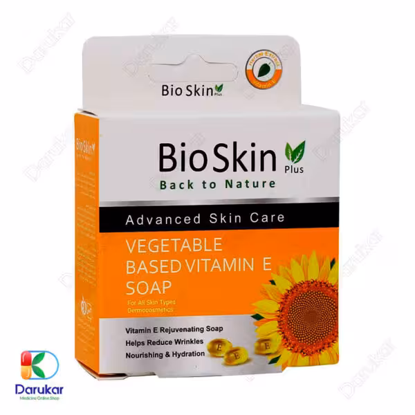 صابون جوان کننده ویتامین E بایو اسکین پلاس مناسب انواع پوست 100 گرم