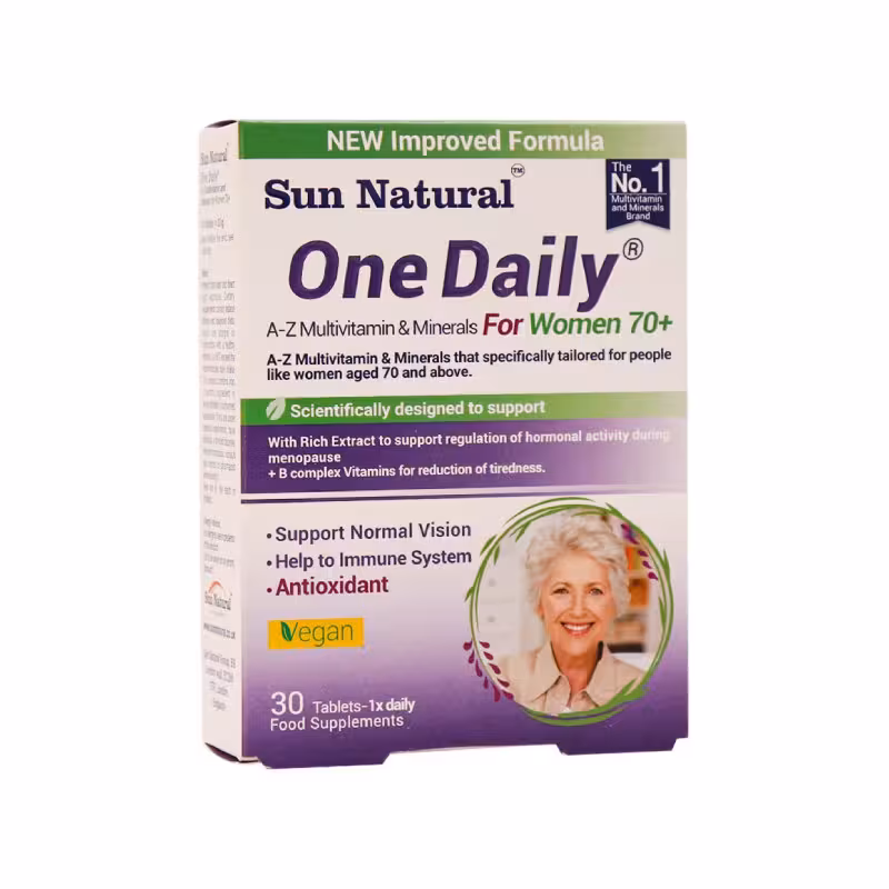 قرص مولتی ویتامین وان دیلی بانوان بالای 70 سال سان نچرال 30 عدد