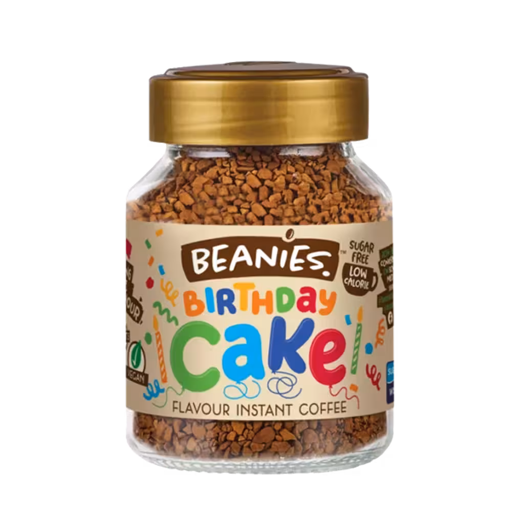 قهوه فوری با طعم کیک تولد بینیس Beanies وزن 50 گرم