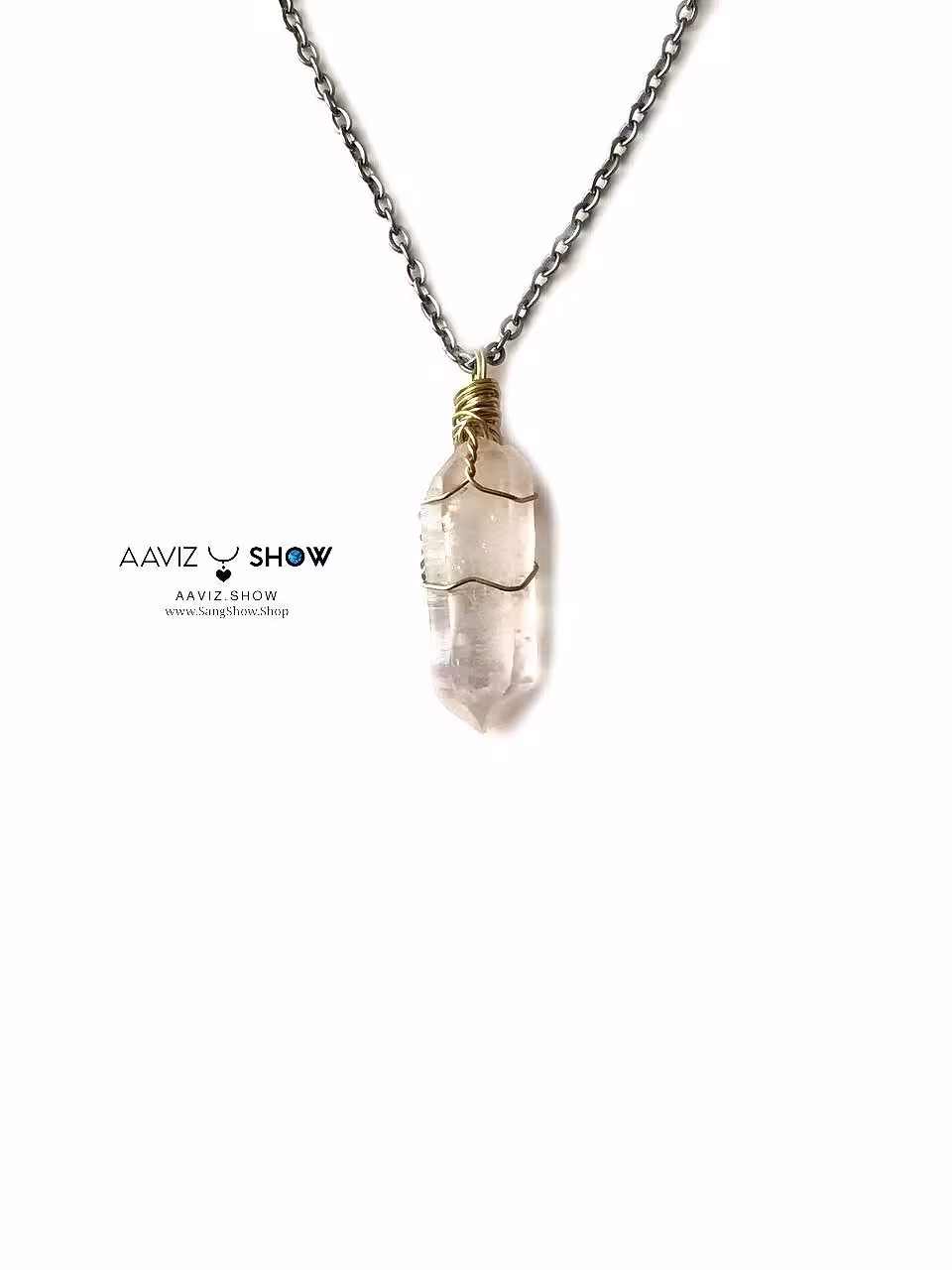 گردنبند کوارتز بلوری نمونه استثنایی و زیبا و معدنی A715