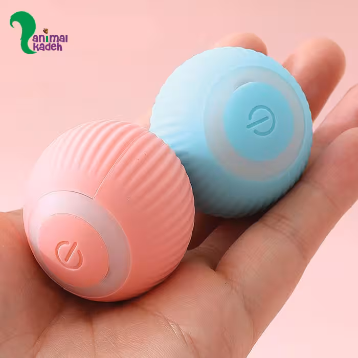 اسباب بازی توپ شارژی هوشمند غلتان مخصوص سگ و گربه (آبی)