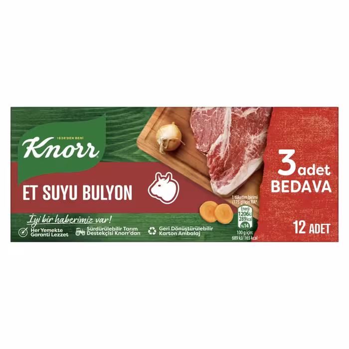 قرص عصاره گوشت گوساله کنور بسته 12 عددی حجم 120 گرمی