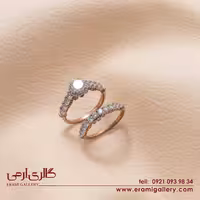 حلقه و پشت حلقه نقره طرح جواهر ES_3175