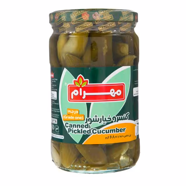 خیار شور درجه یک مهرام 680 گرمی