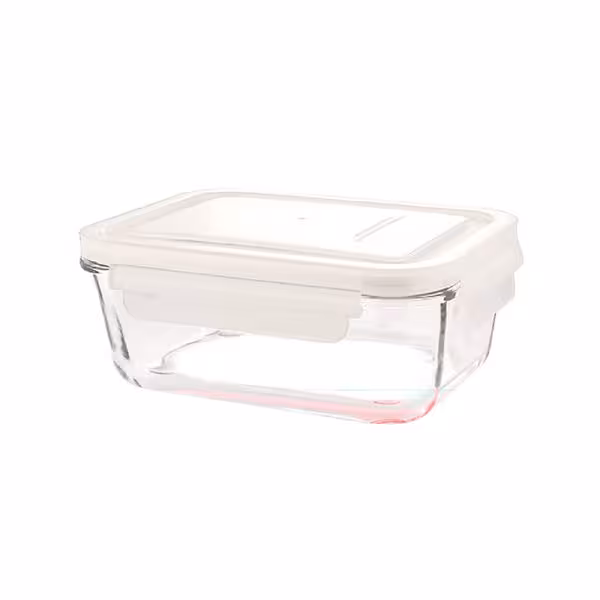 ظرف شیشه ای مستطیل 850میلی لیتر لیمون