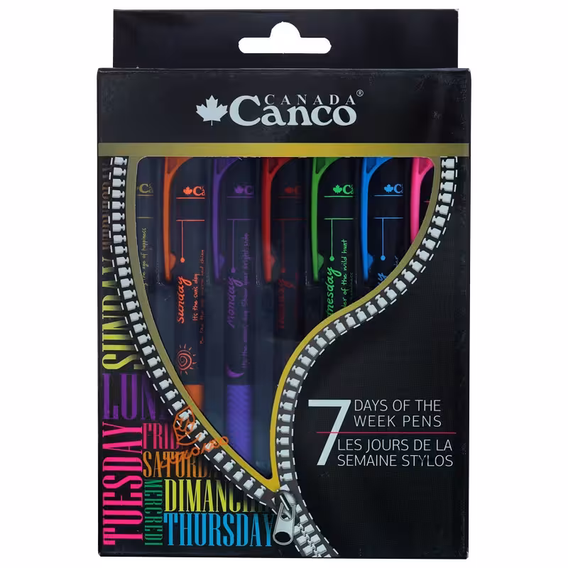 قیمت و خرید خودکار فشاری کنکو طرح روزهای هفته بسته 7 عددی