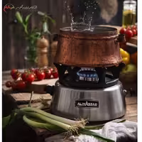 اجاق گاز تک شعله استیل آذرخش مدل 115 با طراحی شکیل و کاربردی، دارای گارانتی