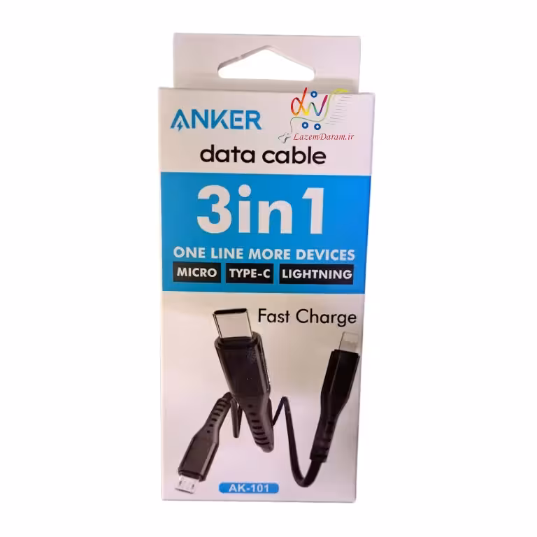 کابل شارژ سه کاره آنکر