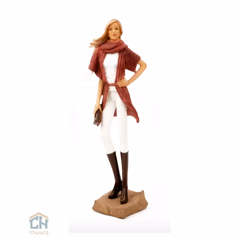 مجسمه زن گلدکیش مدل 4540