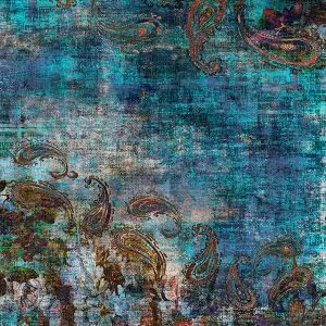 فرش تمام ابریشم  طرح اقیانوس کد HAM.205.01