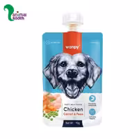 پودینگ سگ ونپی با طعم مرغ و هویج و نخود فرنگی 90 گرمی (آبی)