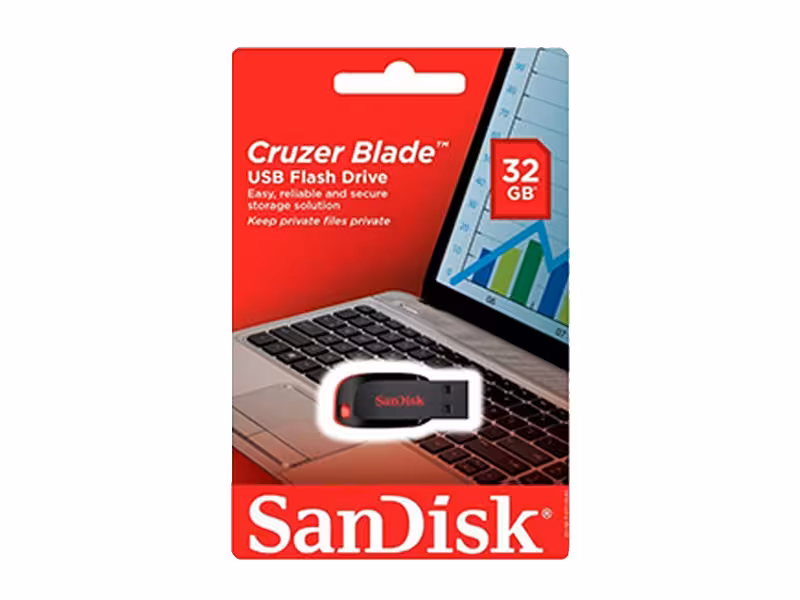 فلش مموری سندیسک Cruzer Blade _ CZ50 | ظرفیت 32 گیگابایت ا SanDisk Cruzer Blade CZ50 Flash Memory 32GB