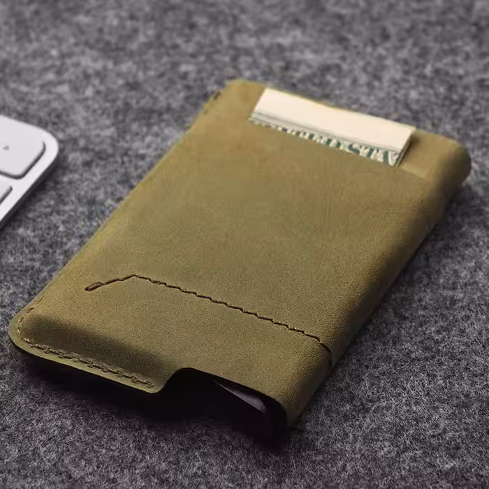 جا کارتی و کیف پول چرم طبیعی پولاریس مدل گوبی PULARYS Gobi leather wallet