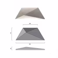 پنل بتنی پیش‌ساخته، ابعاد 40x17x4، گرید 1، مدل NOYA