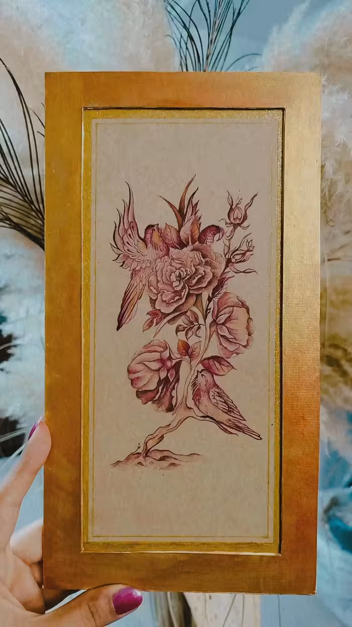 گل و مرغ تک رنگ