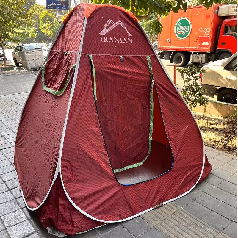 چادر مسافرتی 6 نفره تاشو فنری سفری جنس برنو  ضخیم زیپ درجه یک سه پنجره ماشین 5