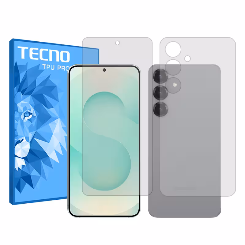 گلس صفحه نمایش و پشت گوشی سامسونگ Galaxy S25 مدل هیدروژلی شفاف برند تکنو کد SS