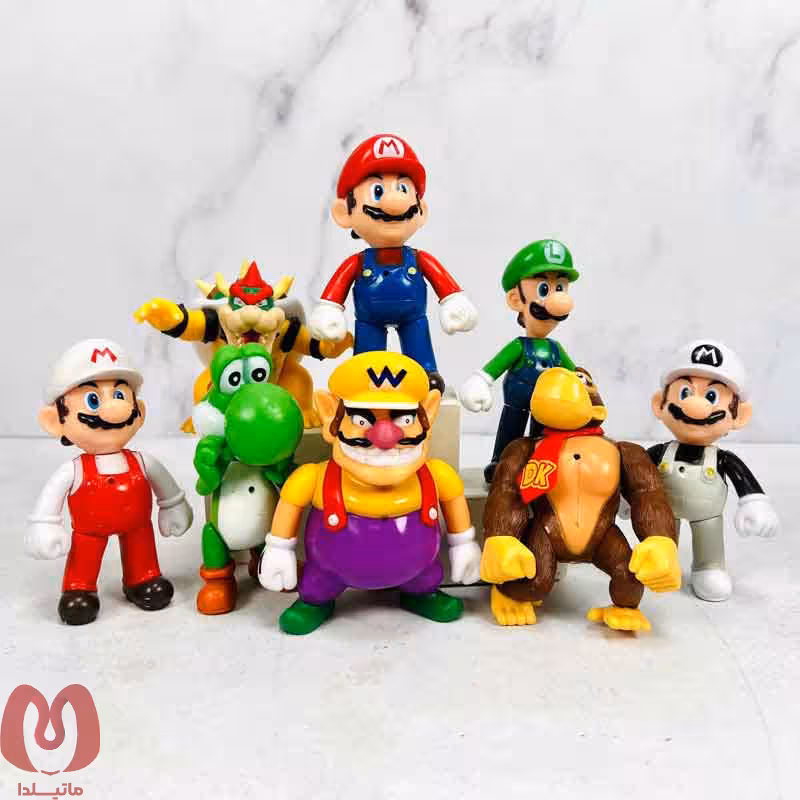 فیگور سوپر ماریو  super mario  مجموعه 8 عددی کد 13870