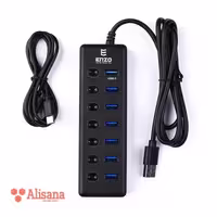 هاب USB3.0 هفت پورت انزو مدل UH-70A