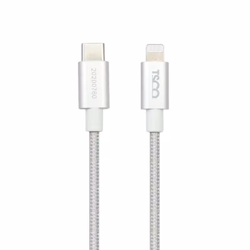 کابل تبدیل فست شارژ TSCO TC PD200 Type-C to Lightning 2.4A 1.5m