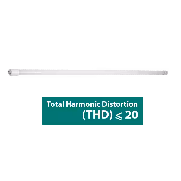 لامپ ال‌ ای‌ دی فلورسنتی یک طرفه 18 وات مشخصه THD کمتر از   پارس شهاب (مهتابی، صدفی)