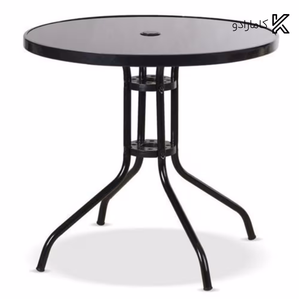 میز فلزی جا چتری دار گرد X-008 نگین