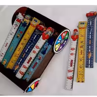 خط کش چوبی بیست 20 سانتی طرح کارتونی 