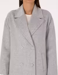 پالتو زنانه خاکستری روشن پیرکاردین