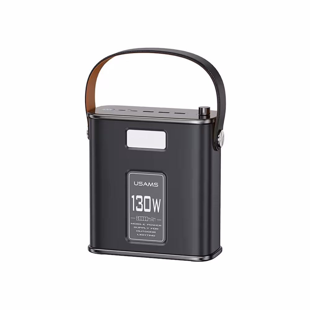 پاوربانک 5 پورت یوسمز مدل USAMS US-CD196 با ظرفیت 80000mAh و توان 130W