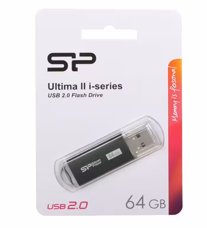 فلش مموری سیلیکون پاور مدل Ultima II i-Series 2.0 ظرفیت 64 گیگابایت